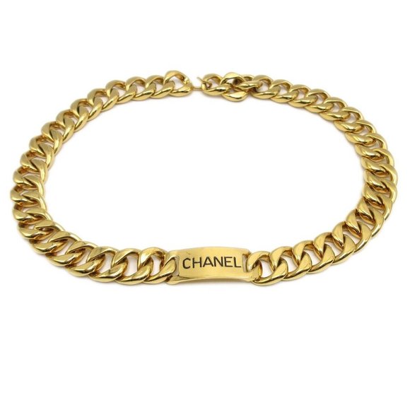 Authenticity Guarantee CHANEL CC Logos Charm Gold Chain Belt Accessories Authent - Picture 1 of 5